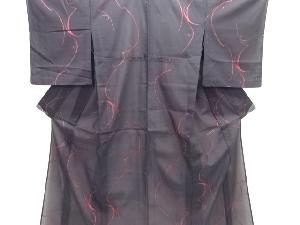 大正ロマン　紗唐草模様織り出し着物